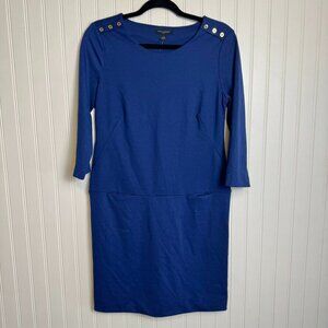 Banana Republic NWT Royal Blue 3/4 Sleeve Knit Dress G33